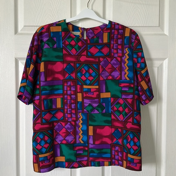 Hill Archer Women’s Multicolor Tribal Patterned Blouse - Picture 1 of 5
